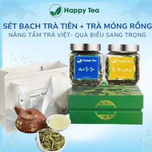 Combo Bạch Trà Tiên và Trà Móng Rồng 80g/lo Quà tặng biếu trà sạch, thượng hạng Hà Giang