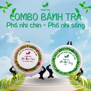 Combo 2 Bánh Trà Phổ Nhĩ Cao Cấp - 357gr Tinh Hoa Trà Shan Tuyết Cổ Thụ Hà Giang